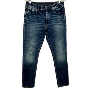 American Eagle Acid Wash Slim Jeans 33x32 Grunge Skater